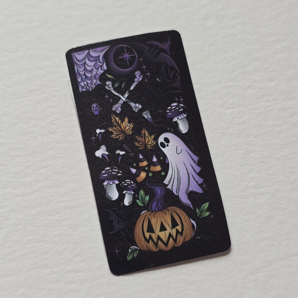 10/$10 Halloween Themed Sticker with Ghost and Pumpkin